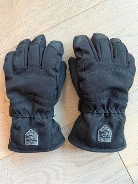 Kid’s Hestra Gore-Tex Atlas Black Ski Gloves Size 3